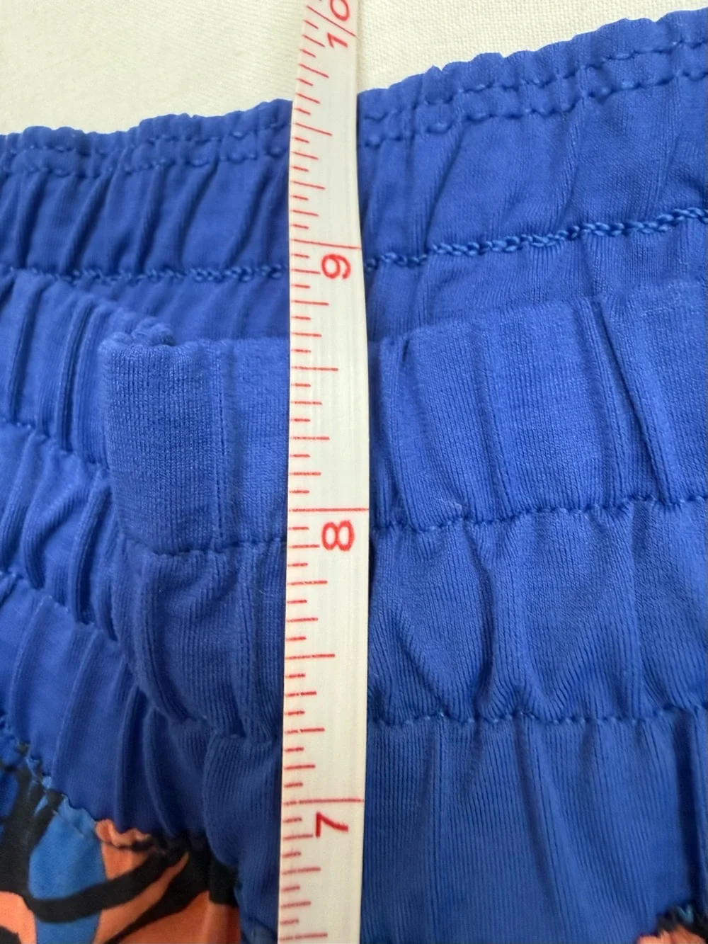 Lululemon Tracker Short IV Paint Storm Harbor Blue Floral Running Shorts Size 8
